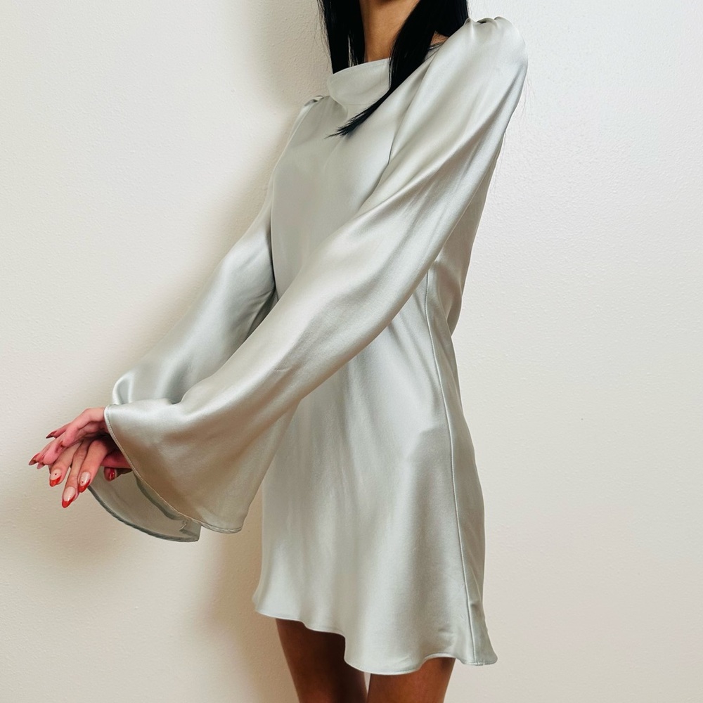 Stone Cold Fox Silver Long Sleeve Dress